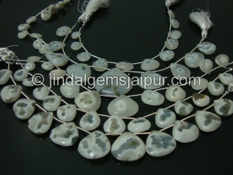 Solar Quartz Plain Heart Shape Beads